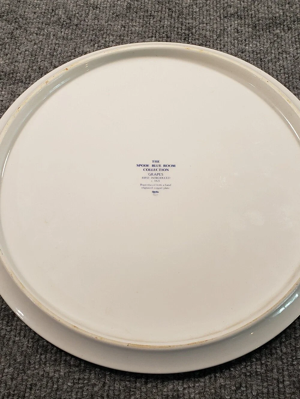 Spode Blue Room Collection Grapes Porcelain Cake Plate 11